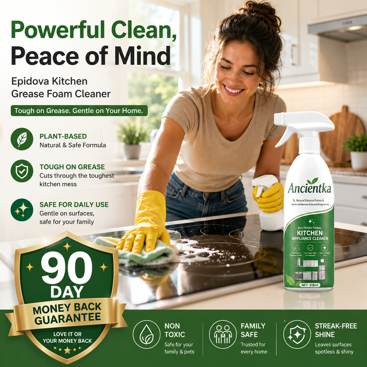 Ancientka Kitchen Grease Foam Cleaner