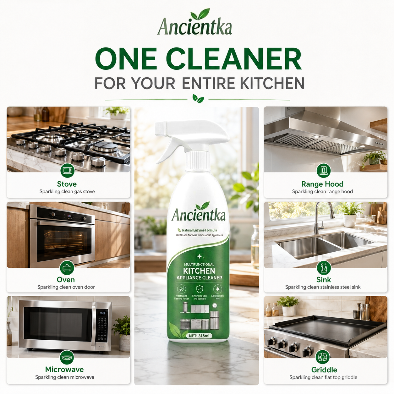 Ancientka Kitchen Grease Foam Cleaner