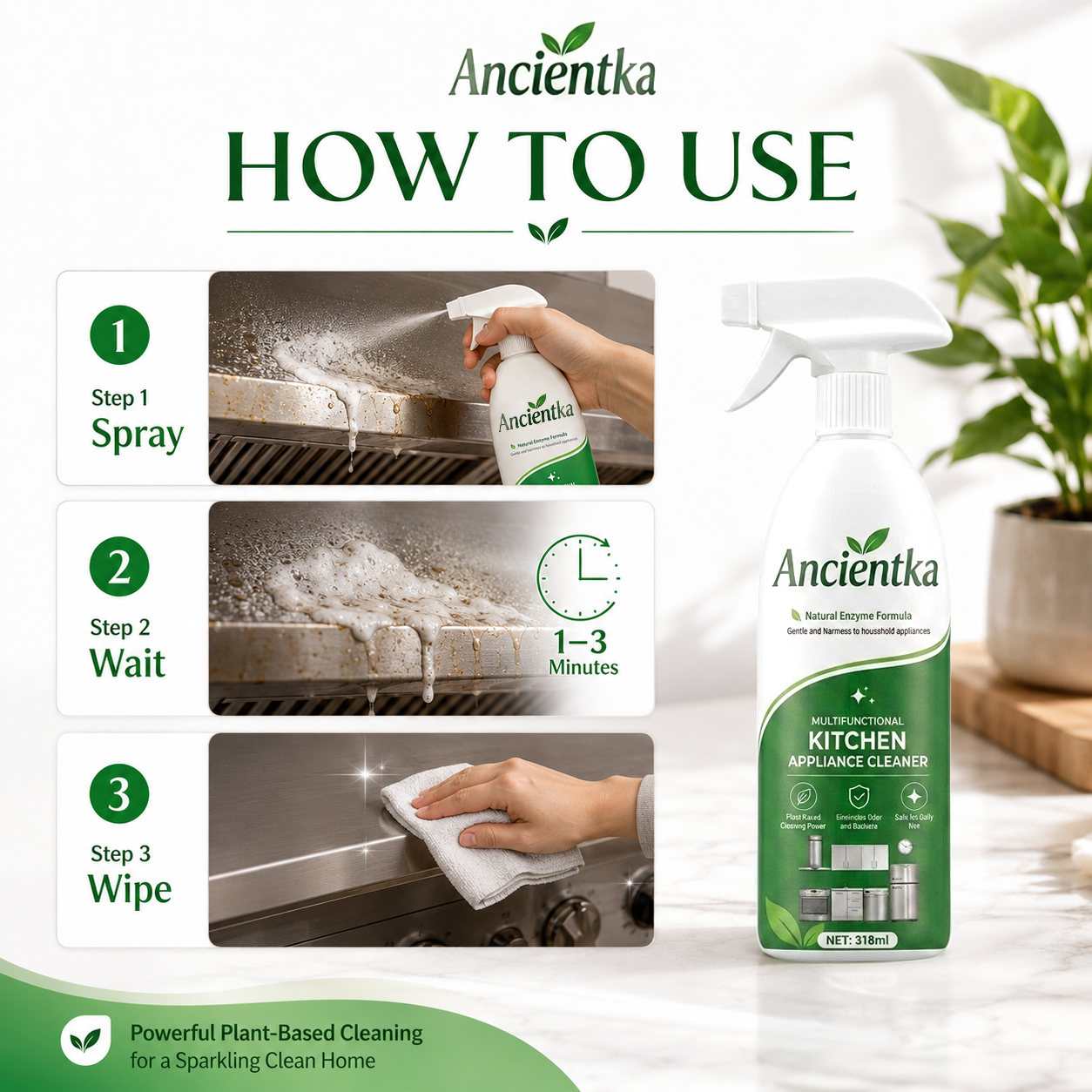 Ancientka Kitchen Grease Foam Cleaner