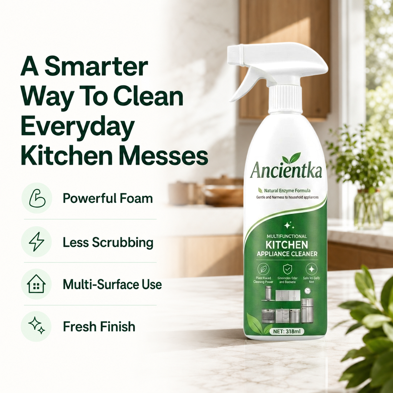Ancientka Kitchen Grease Foam Cleaner
